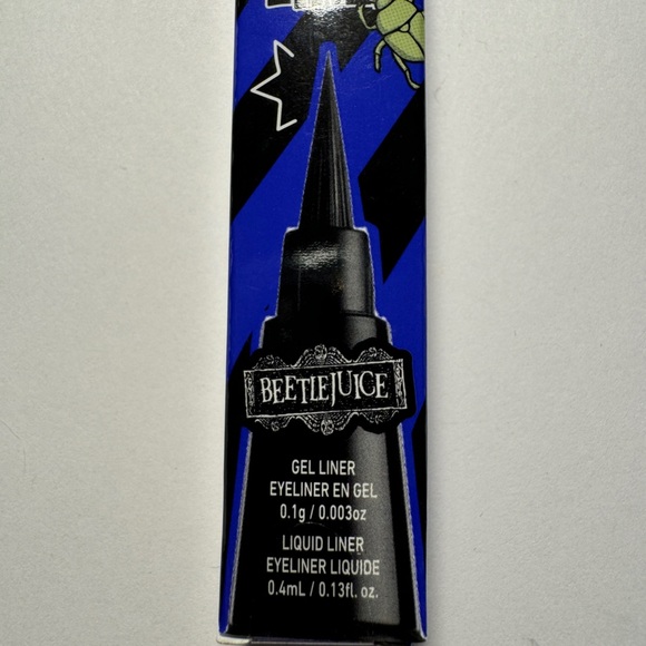 NYX Pinstripe Duo Liner Purple Chrome & Black Beetlejuice Liquid Eyeliner Makeup - Picture 2 of 9